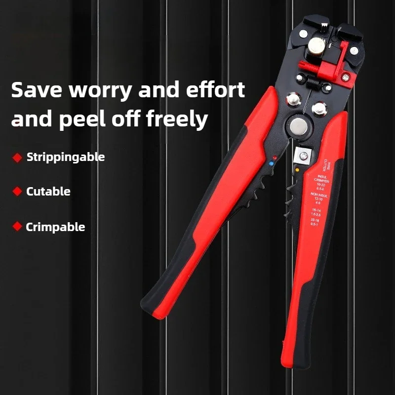 

Multi-Function Automatic Wire Stripping Pliers - Professional Electrician's Tool for Pulling Pressing Peeling Crimping Wires