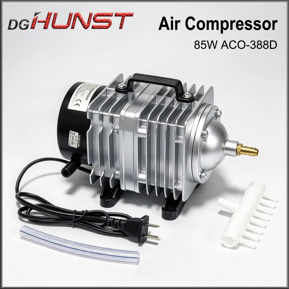 DGHUNST 85W Air Compressor Electrical Magnetic Air Pump for CO2 Laser Engraving Cutting Machine ACO-388D