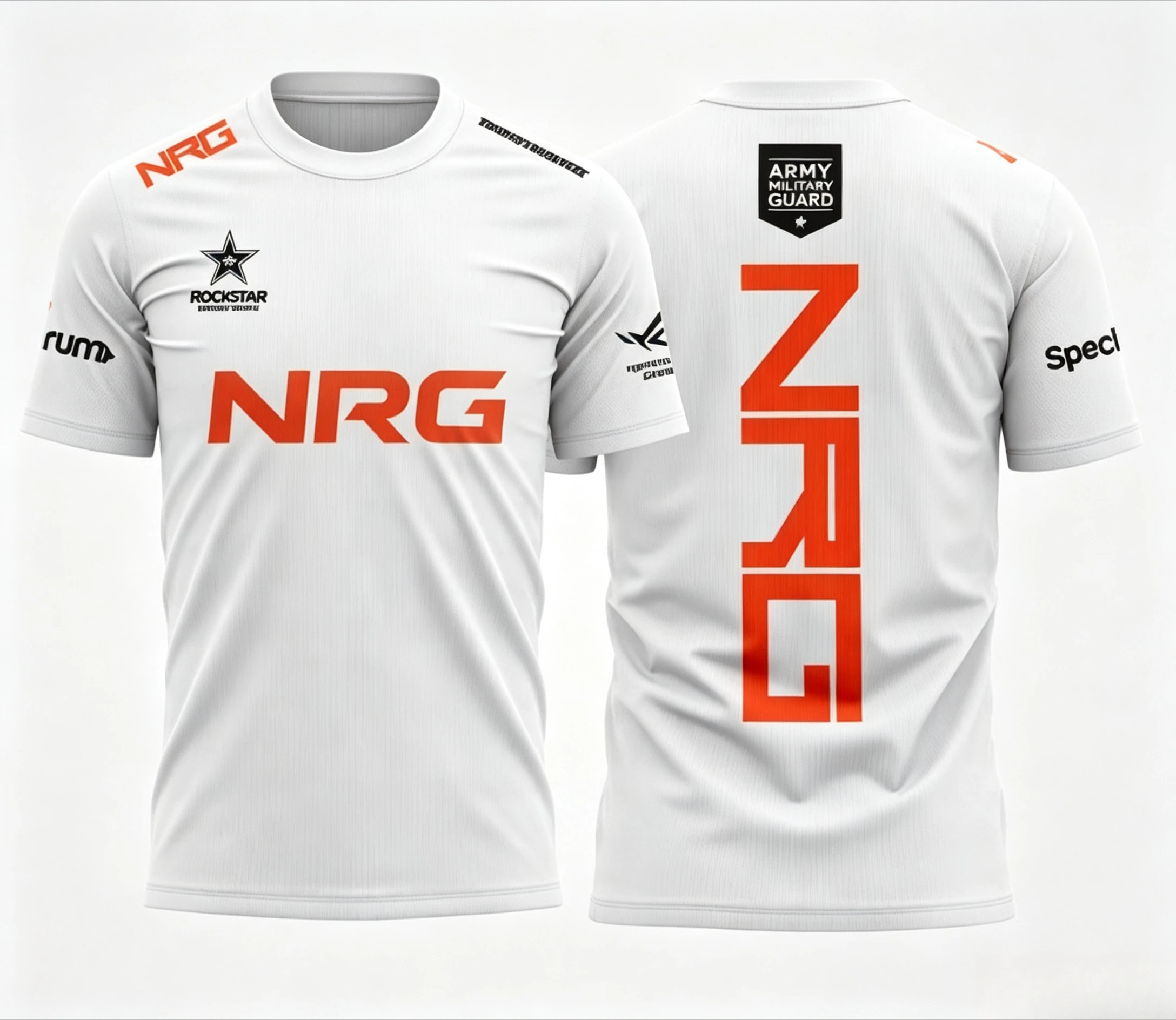 NRG Team 2026 White New Uniform T-shirt Fashion Esports Game Club Valorant Ethan Tops Men Streetwear Short Sleeved Crew Neck Tee