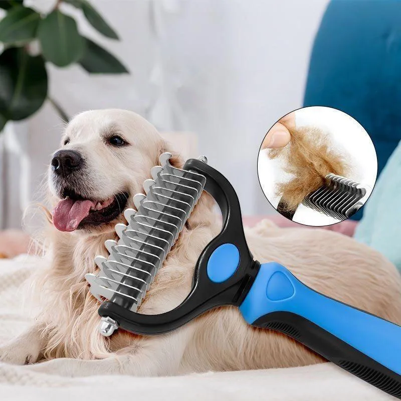 Cepillo para quitar el pelo de perros y gatos, cepillo para el cuidado de perros, suministros de caída, cepillo para cachorros de pelo corto, peine grande para perros