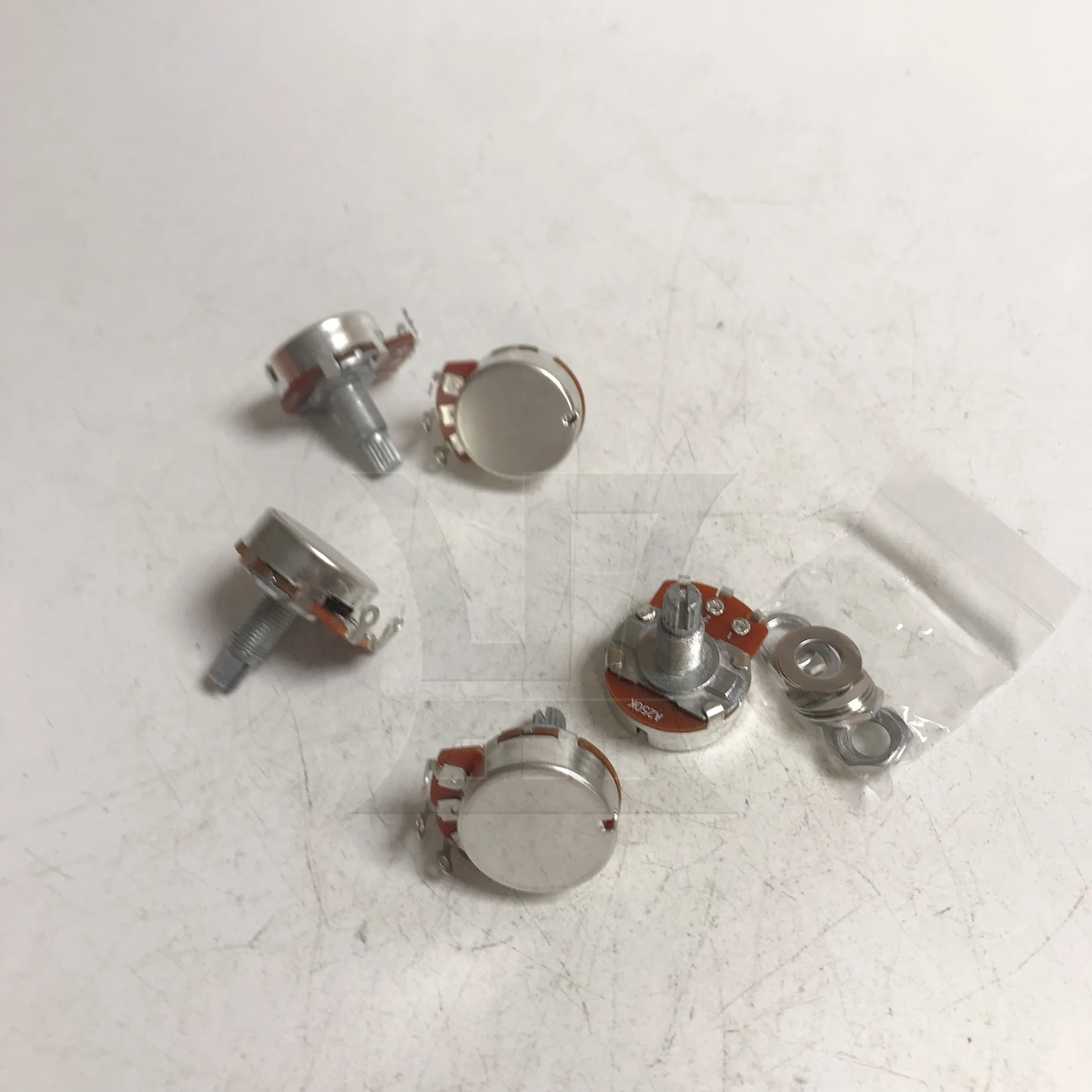 Yibuy A 5pcs A250K Audio Tone Guitar Bass Potentiometer DIA24MM