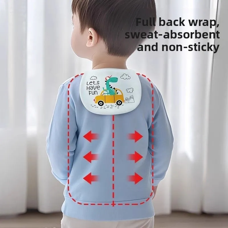 2/5 New Kindergarten Baby Pure Cotton Gauze Absorbent Towel Large Size Sweat Pad Towel A-Class Sweat Towel Suitable All Seasons