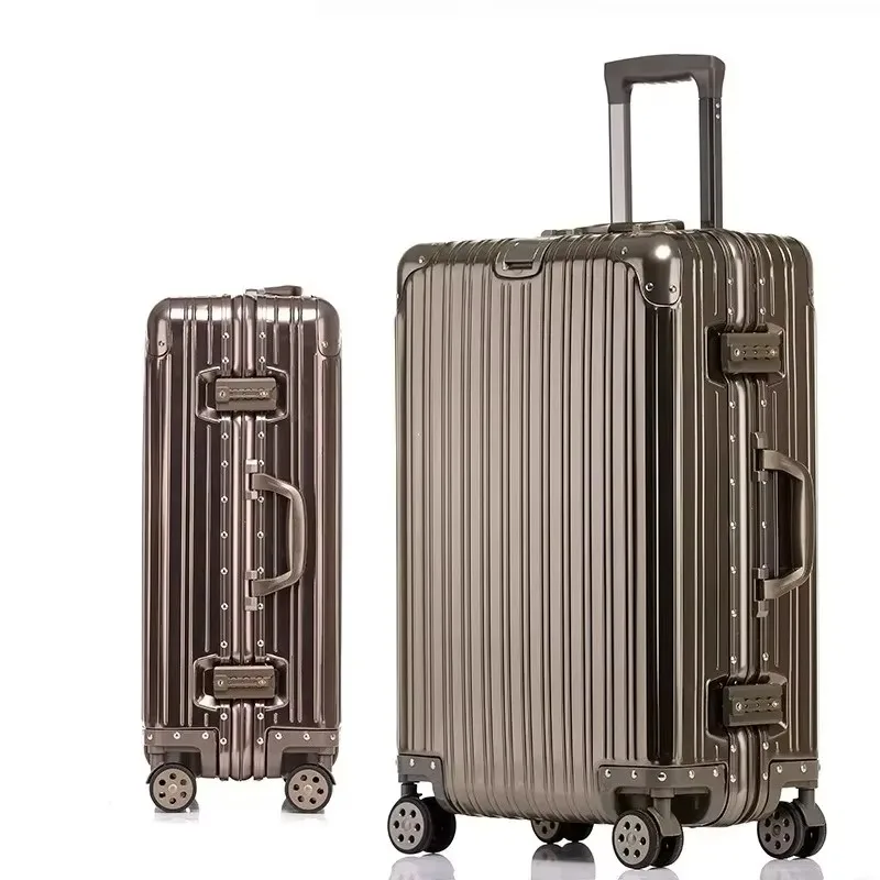 100% aluminium-magnesiumlegering reiskoffer Hoge kwaliteit rolbagage 20/24/26/29 '' Trolleybagage Handbagage Cabinekoffer - afbeelding 1