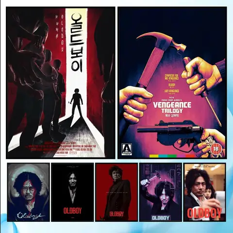 O-Oldboy Classic Movie Poster HD art sticky wall waterproof home living room bedroom bar aesthetic decoration