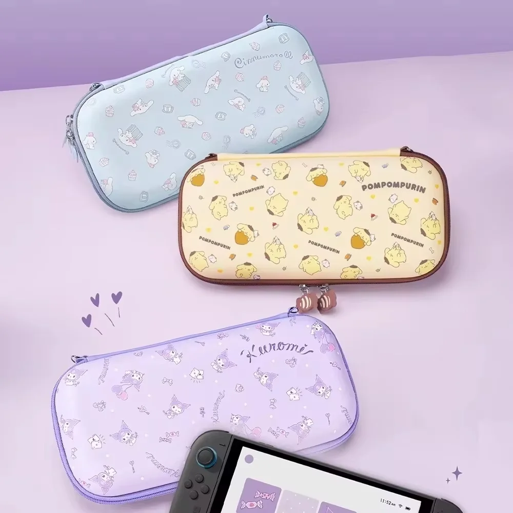

Чехол-сумка Hello Kitty Kuromi Cinnamoroll Pom Pom Purin для Nintendo Switch 2, защитный чехол для Nintendo Switch 2, ударопрочный портативный чехол для аксессуаров Nintendo Switch