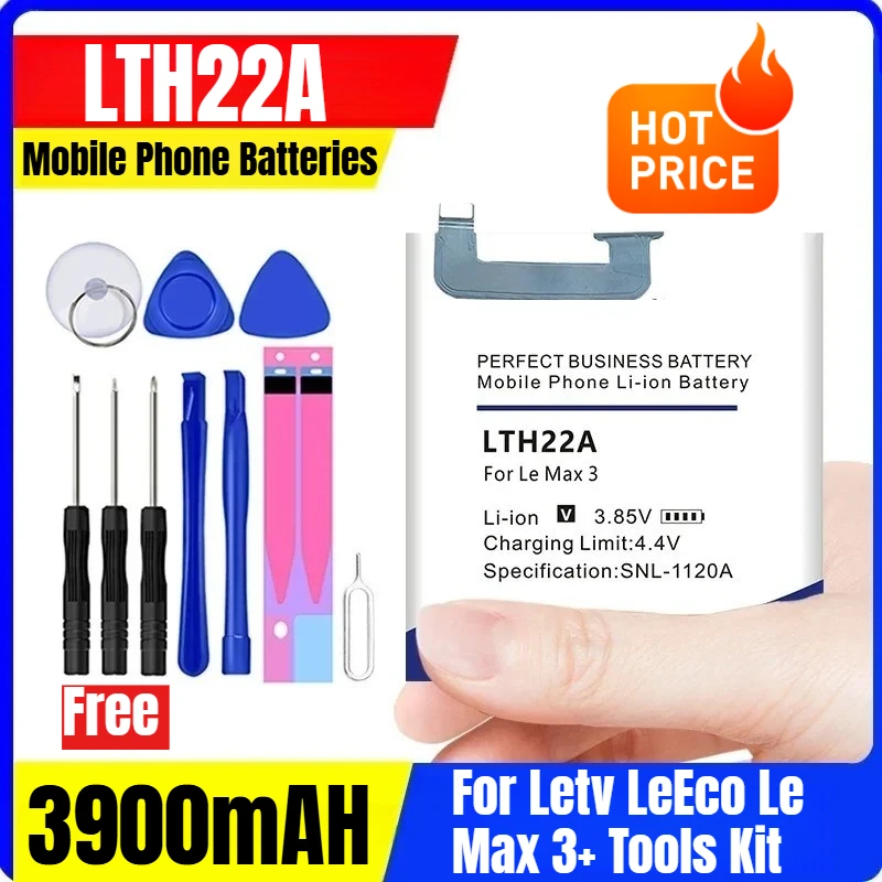 

LTH22A 3.85V 3900mAH Mobile Phone Batteries for Letv LeEco Le Max 3+ Tools Kit