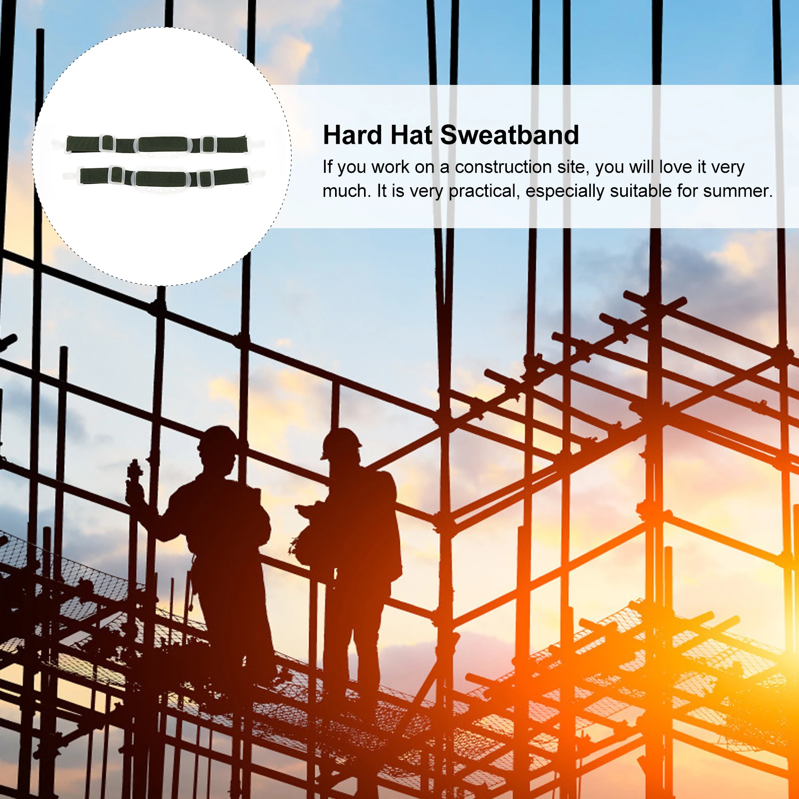 

2pcs Adjustable Safety Hardhat Elastic Chin Strap Replacement For Accessories Hardhat Strap Convenience Dirt Resistant
