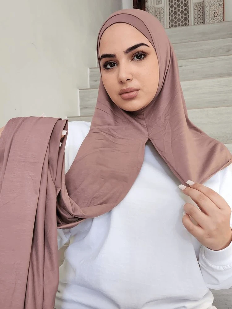 Designer Instant Hijabs for Woman Jersey Hijab Scarf for Muslim Premium Cotton Hijab Women Bandana Headscarf Bufandas Foulard