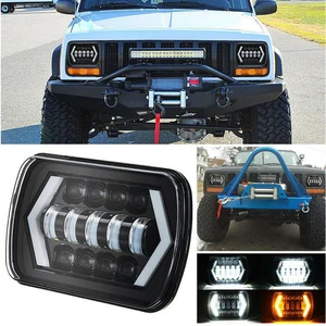 7x6 "5X7 İnç far led, kare, hi-lo ışın halo jeep cherokee xj wrangler yj motosiklet, araba, kamyon, off-road, h6054 h5054 En çok satılan 10 fener-cherokee-no. 6