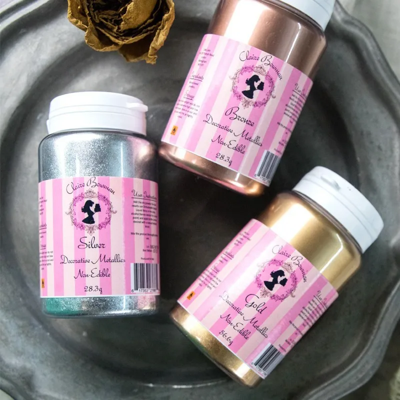 Flipped Sugar Macaron French Decorative Color Powder Gold Powder Gold Silver Bronze Cake Decoration Accessories