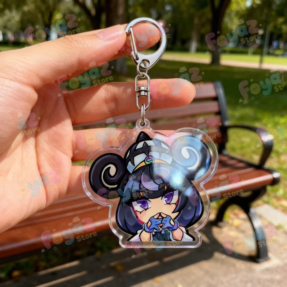 Cute Cartoon Game Chibi Keychain for Accessories Mecha Man Keyring Jewelry Gaming Fans Gifts