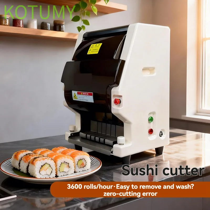 Commercial Electric Sushi Cutting Machine Sushi Rolling Cutter Automatic Slicer Kitchen Professional Food Processor