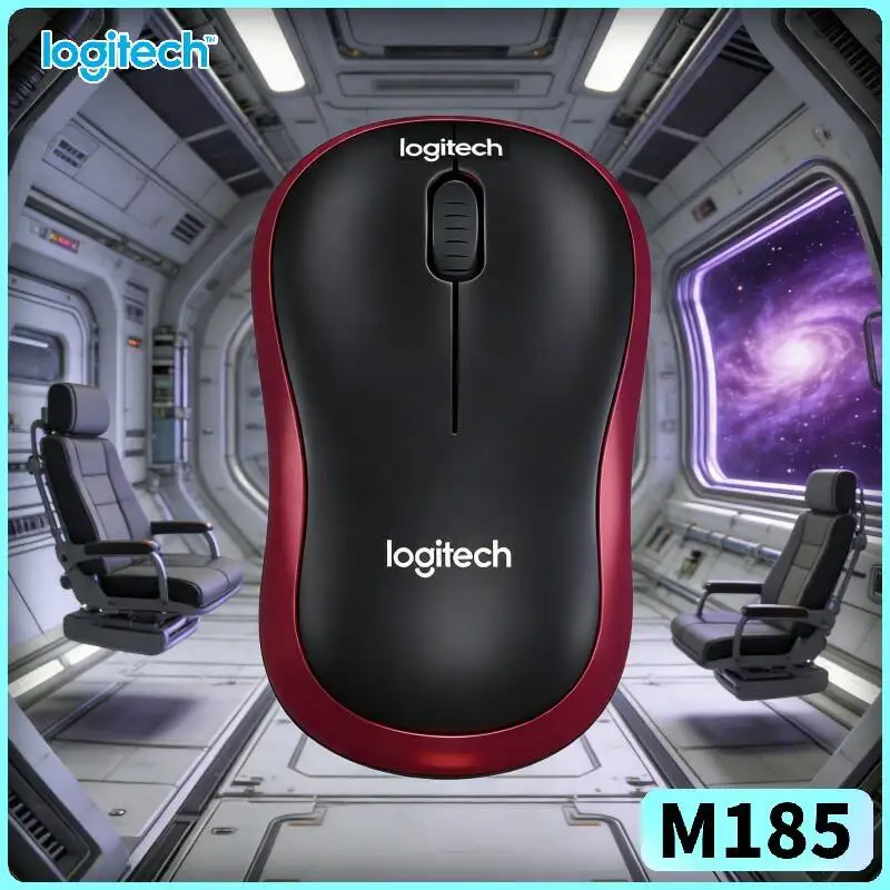 Logitech M185 Cross-System Mouse 2.4GHz Nano Receiver 1000 DPI 10m Range 12-Month Battery Windows Mac Linux Tool