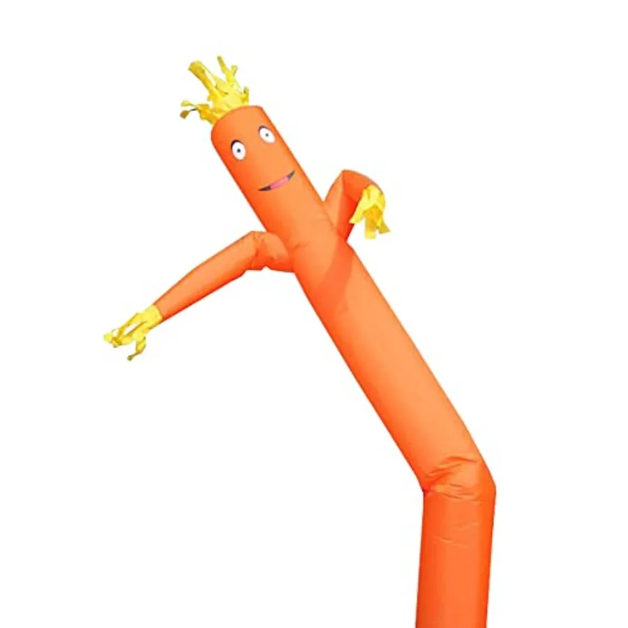 

Advertising inflatable tube man: orange, 12 ft tall x 12 in diameter, fun wacky waving arm flailing design for promotion and en
