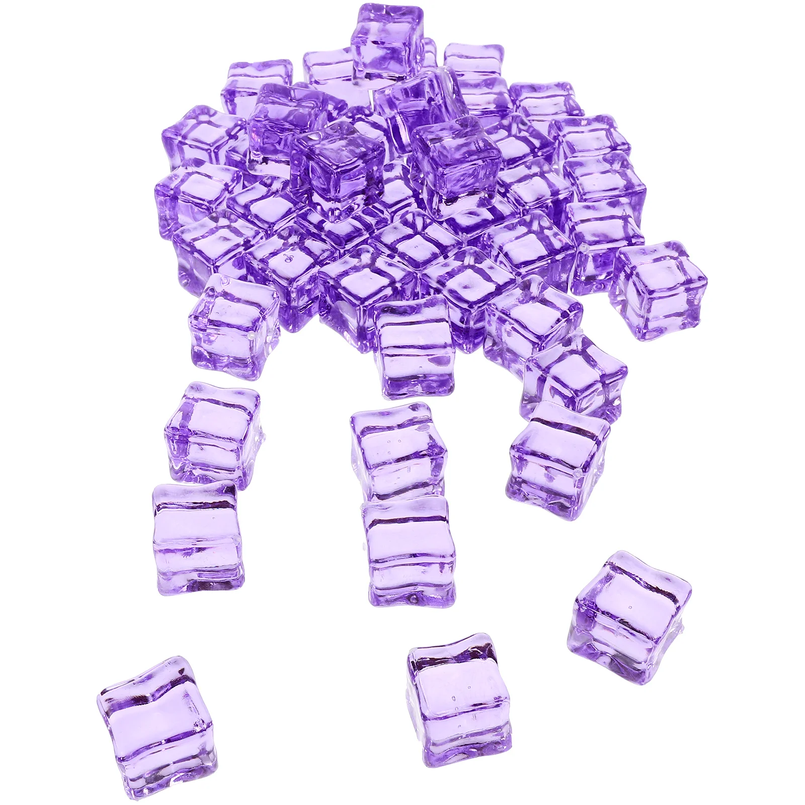 

50 Pcs Washable Simulated Tank Reusable Cubes Plastic Photography Props