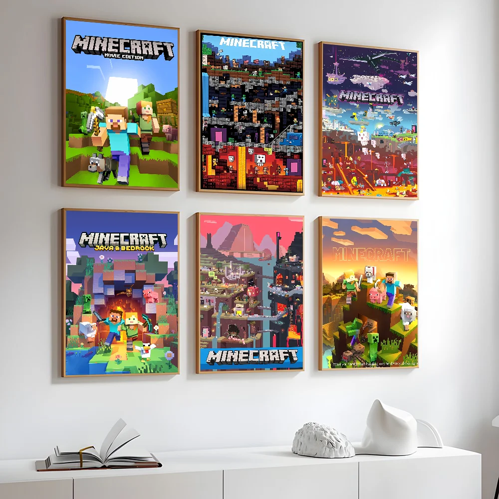 Game Mine-C-Crafts Poster Stickers Art Wall Murals Decor Game Room Decor Gifts HD Painting