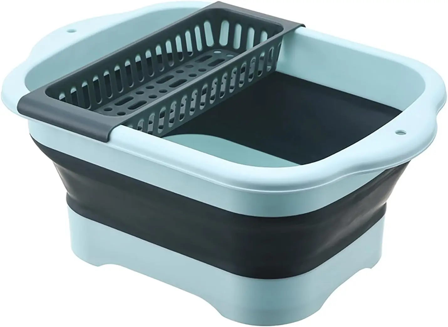 

2.98 Gal Collapsible Dish Basin with Drain Plug, Foldable Sink Tub for Camping RV, Portable Kitchen Tray, Green