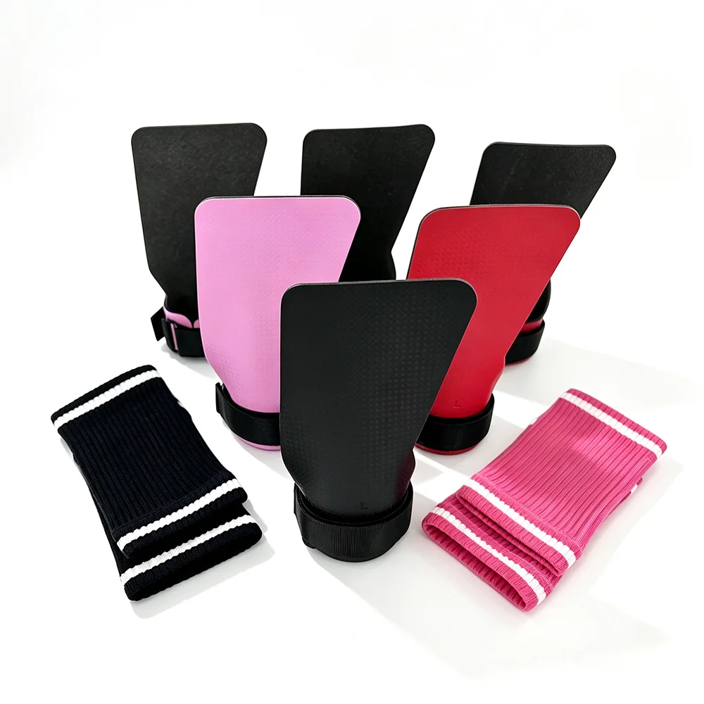 Carbon Gymnastics Grips and Sweatband Wrist Wrap for Crossfit Pull Ups Cross Training Workout Hand Palm Protector