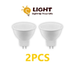 Foco LED de baja presión MR16 GU5.3, 2 piezas, CA/CC 12V, 3W-7W, 120 grados, estroboscópico, para habitación de niños, cocina, inodoro