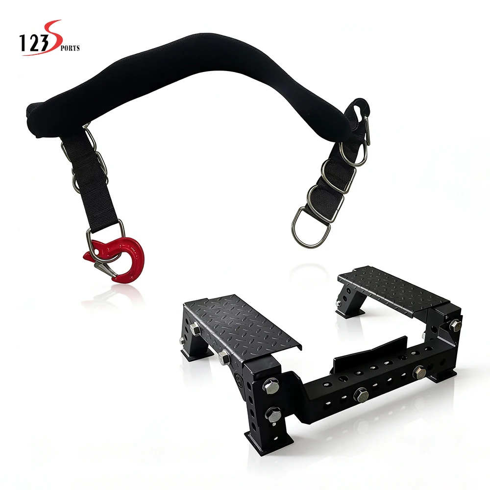 Factory Price Universal Accessories For Multi-Functional Training Rack Gym Use Steel Barbell Foot Stand T-Bar Row Platform