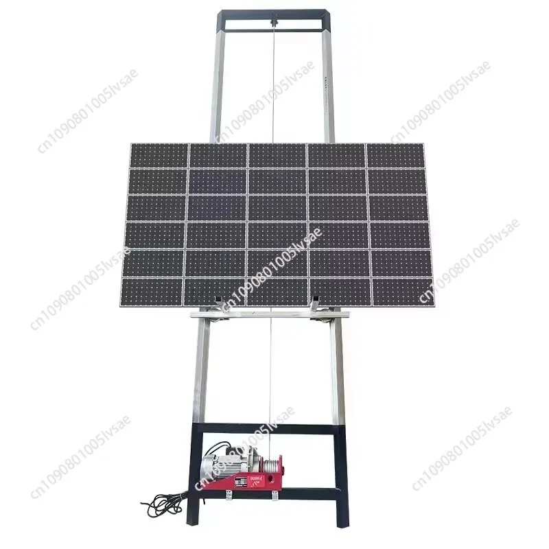Portable 18m aluminum alloy ladder hoist, a new type of electric lifting machine, used for roof with wire rope sling type