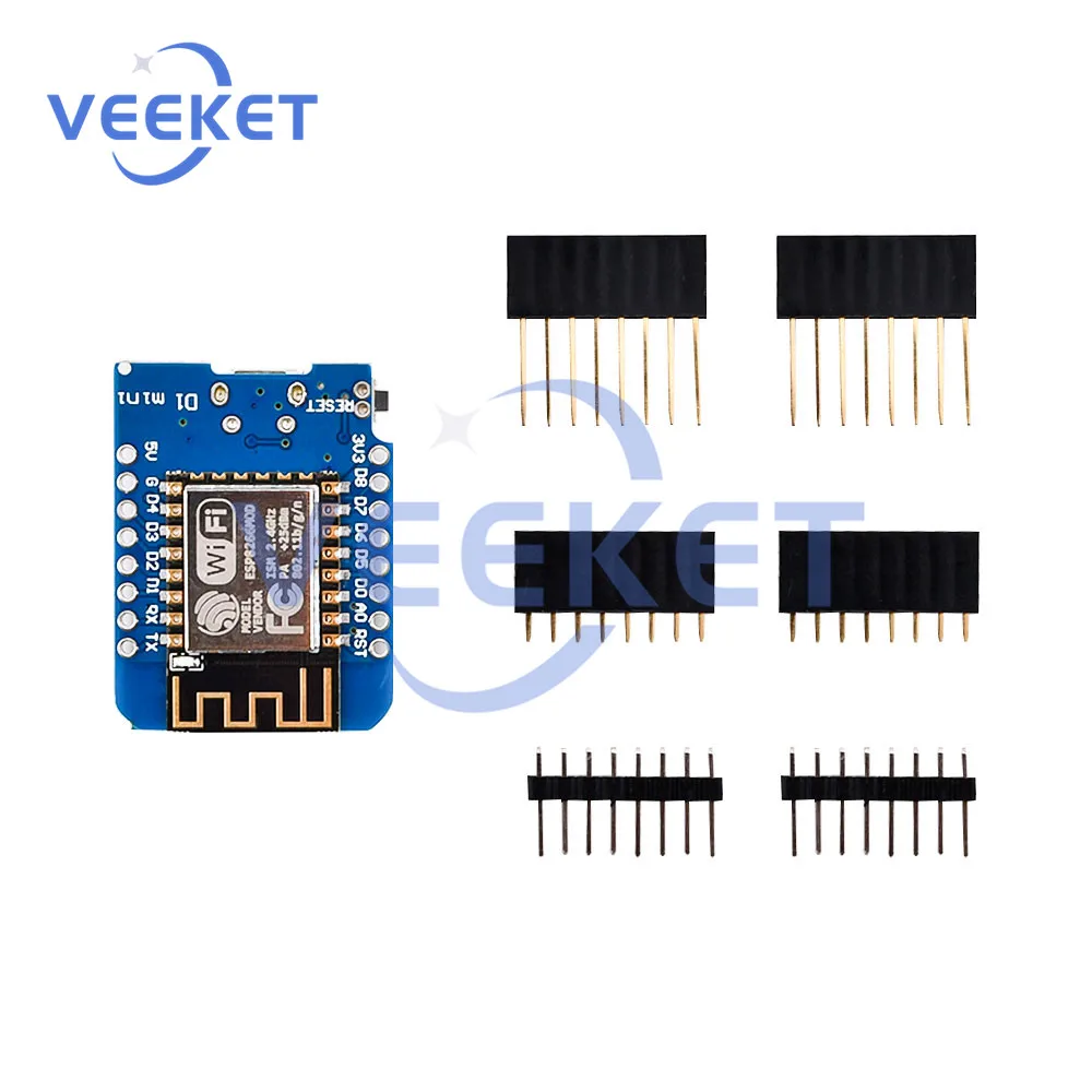 ESP8266 D1 Mini Development Board Support OTA. Online ESP-12F CH340G Easy to Operate WeMos 5V 1A 1*ADC Pin