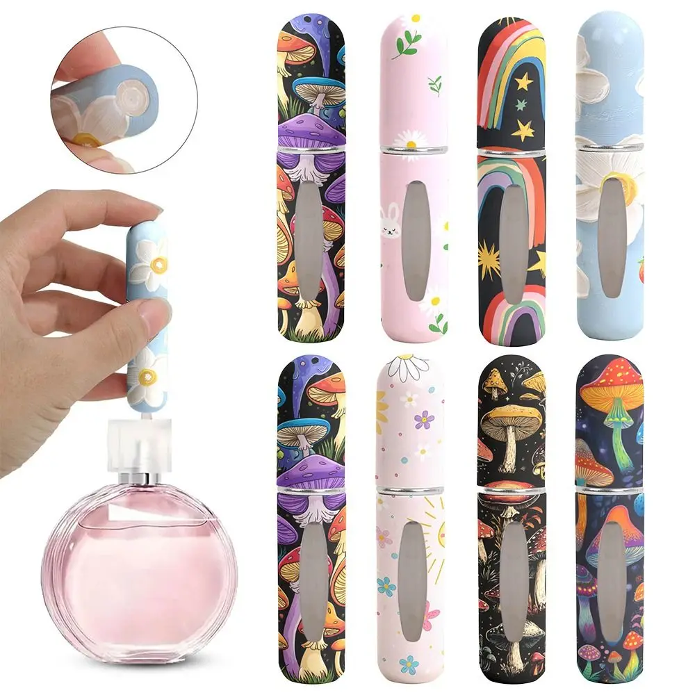 5ml Mini Perfume Bottle Leak-proof Empty Spray Rotating Bottle Refillable Spray Atomizer Bottle for Travel Cosmetic Dispenser