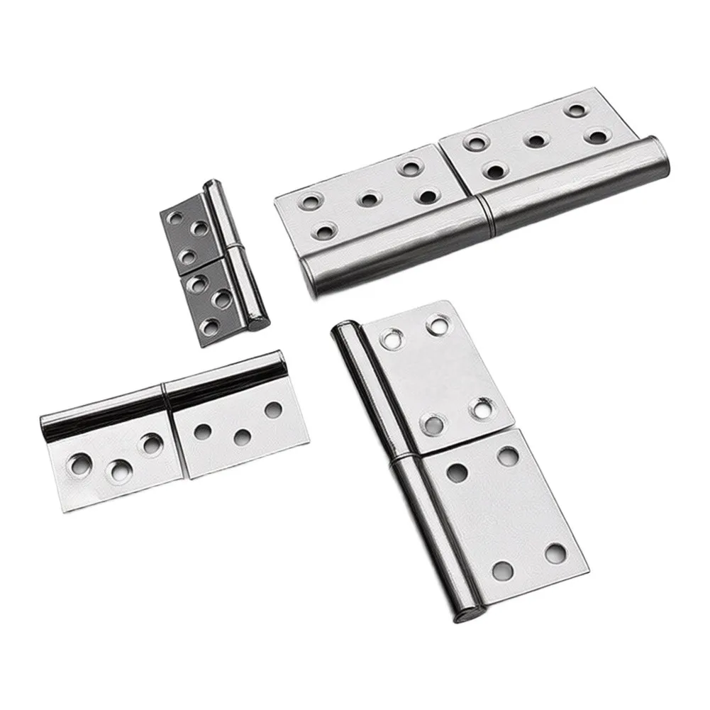 2 Pack Flag Type Stainless Steel Door Hinges for Fire Rated Wooden Bathroom and Aluminum Doors with Mounting Kit