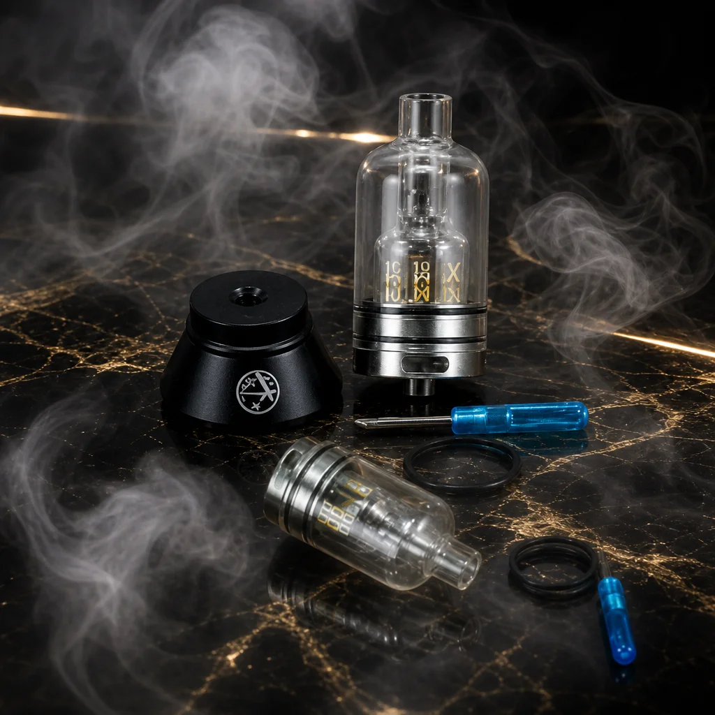 

KENNEDY 24MM RDA Rebuildable Vape Atomizer with Glass Style and 316SS Construction for Enhanced Performance