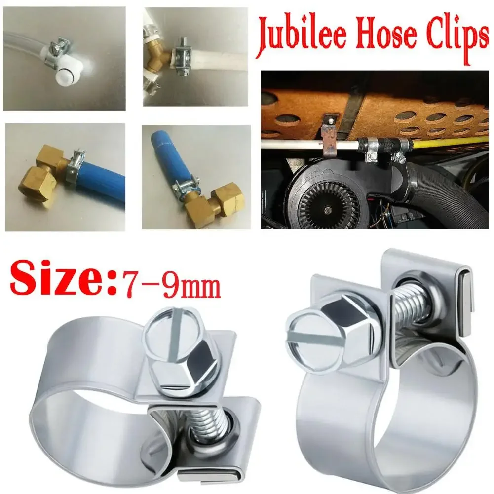 10Pcs Hose Fuel Hose Clip 7-9mm 9-11mm Carbon Steel Oil Water CPU Air Gas Pipe Fixing Tube Clamp Metal Fastener Hardware