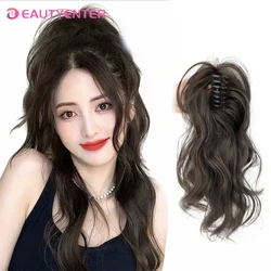 Synthetic Short Curly Claw Ponytail Clip In Hair Extension Black Brown Pony Tail Clip In Hair Tail Natural False Hairpiece