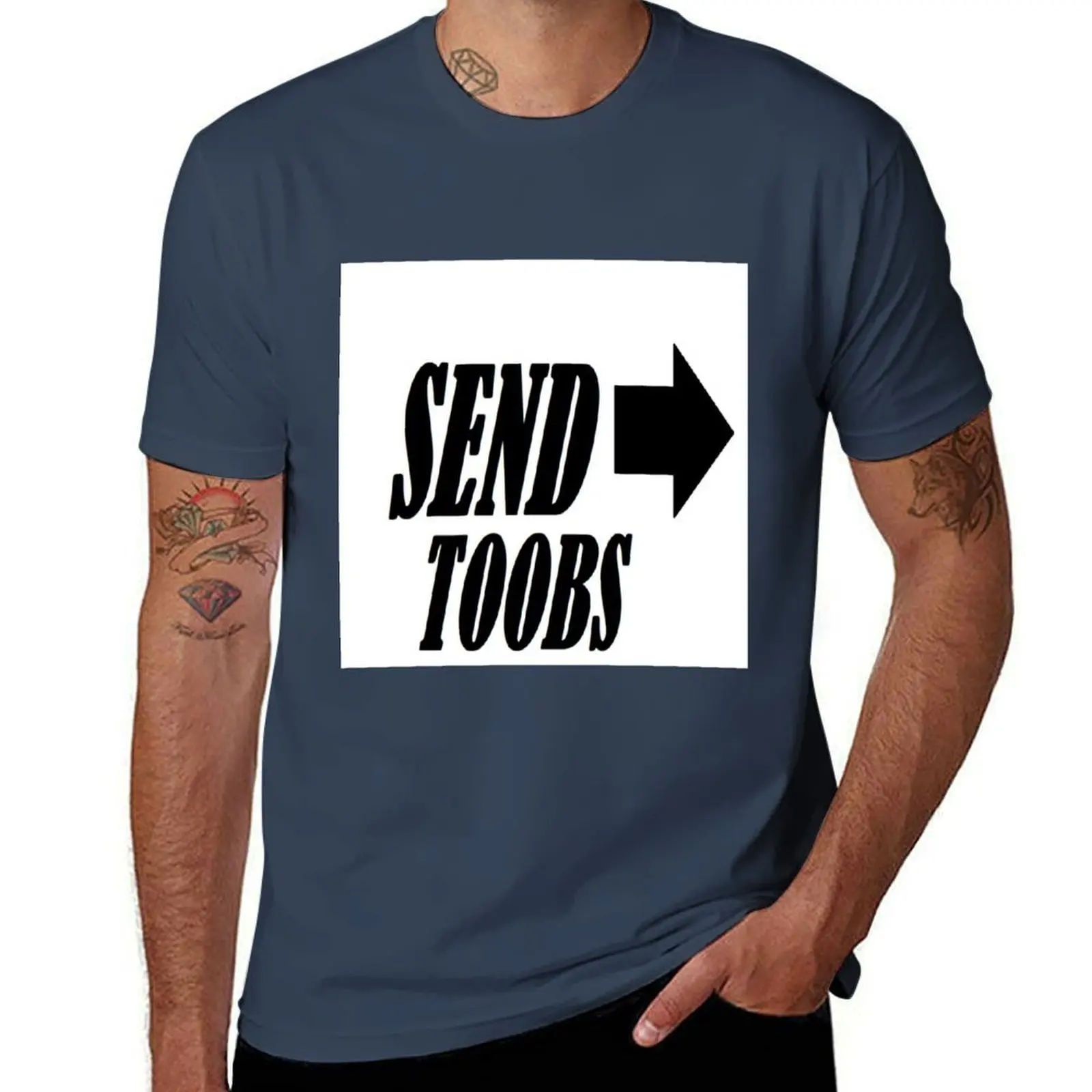 Send Toobs... T-Shirt Basic Breathable Solid Color T-Shirt