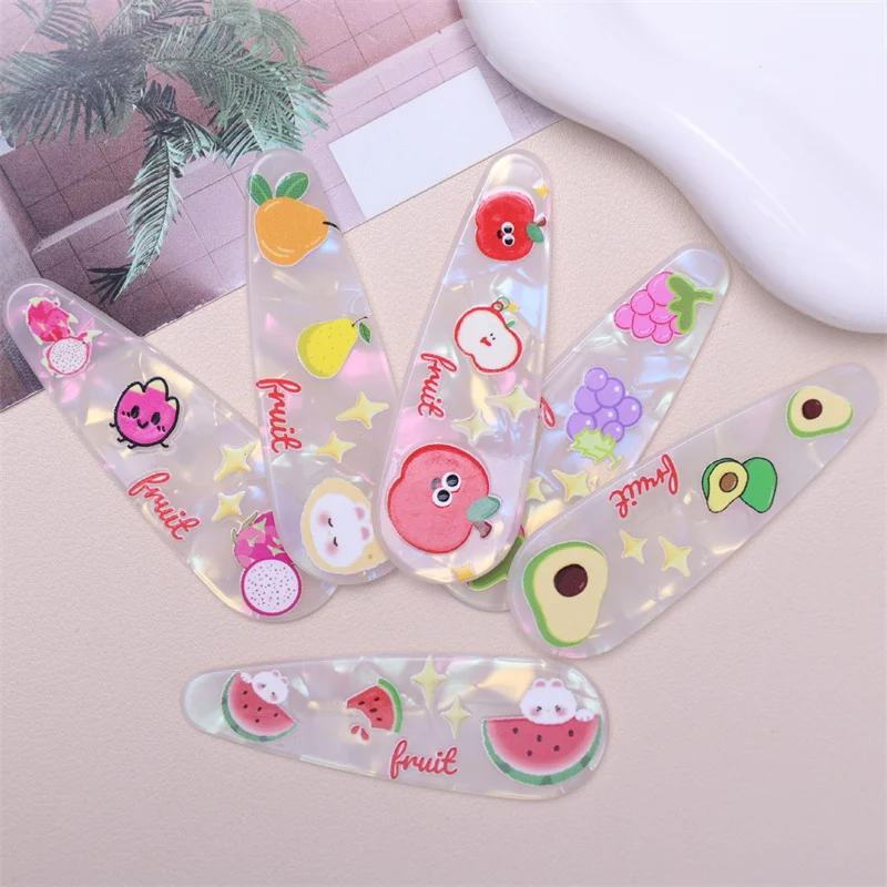 New arrived 50pcs/lot color pattern print geometry Rectangle shape acrylic cabochon beads diy jewelry garment hair accessory