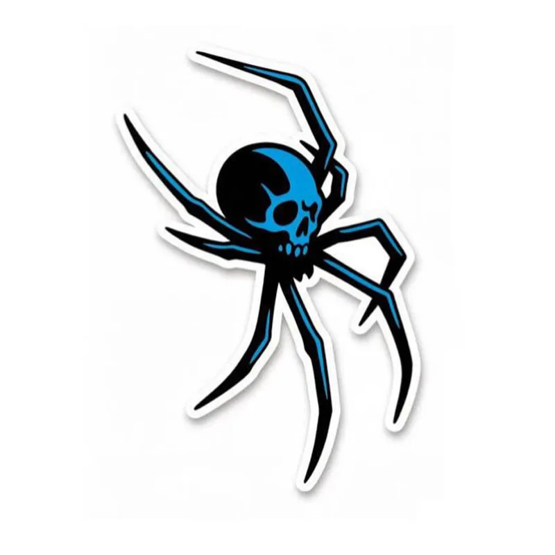 Blue Skull Spider Sticker Military Morale Patch Tactical Decal Waterproof Matte Pegatinas for Laptop Skateboard Helmet Suitcase