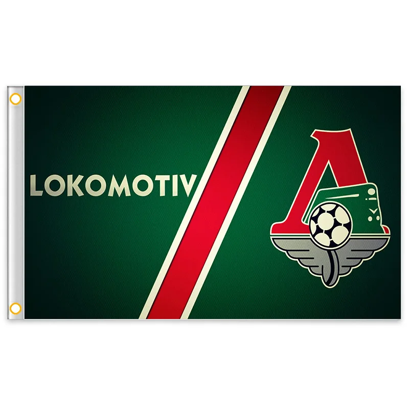 FC Lokomotiv Moscow Flag 2x3ft (60x90cm) 3x5ft (90x150cm) Decoration Banner for Home and Garden