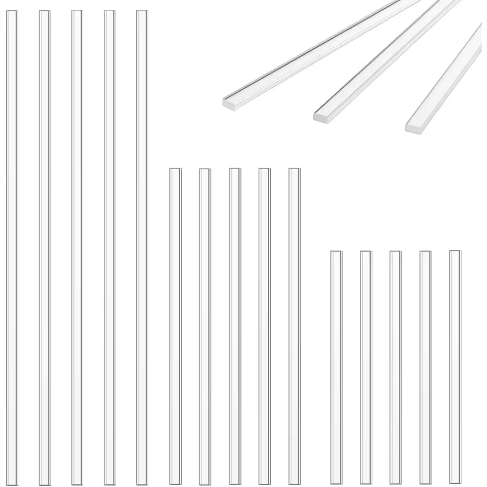 Palitos acrílicos para piruletas, palitos planos transparentes para Tartas, palitos de helado transparentes, palitos de crema reutilizables para manualidades DIY, 55 piezas
