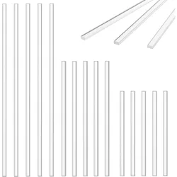 55Pcs Acrylic Lollipop Sticks Flat Clear Sticks for Cake Toppers Clear Ice Lollipop Sticks Reusable Cream Stick for DIY Craft