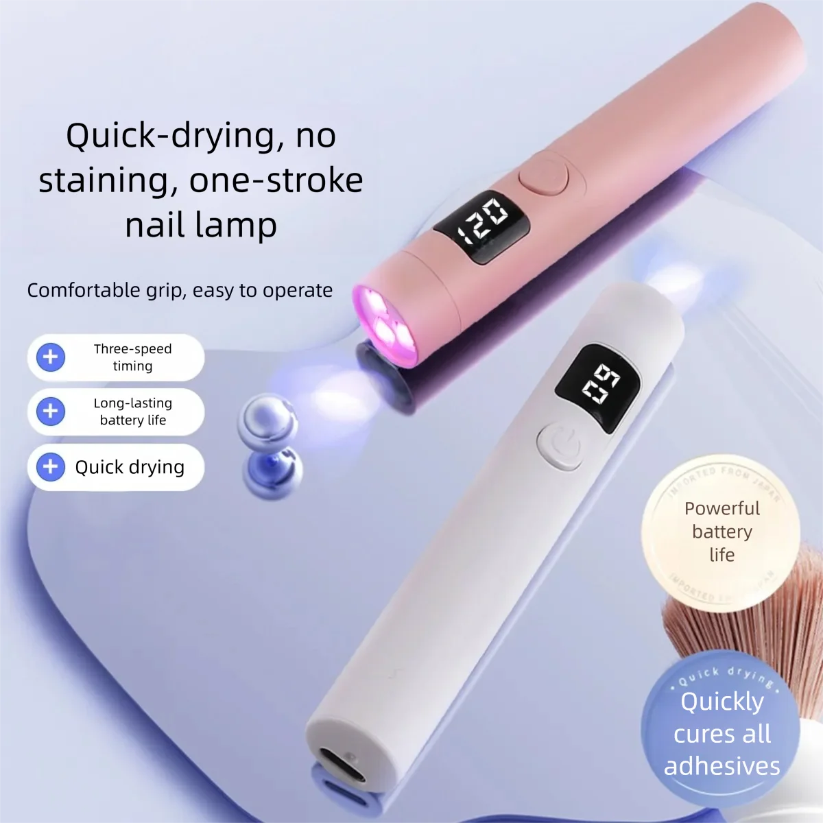 UV-Gel-Härtungslampe für Maniküre, Kronendesign, tragbare Nägel, Aufkleber, schnell trocknend, wiederaufladbar, tragbar und stilvolle Nagelkunst