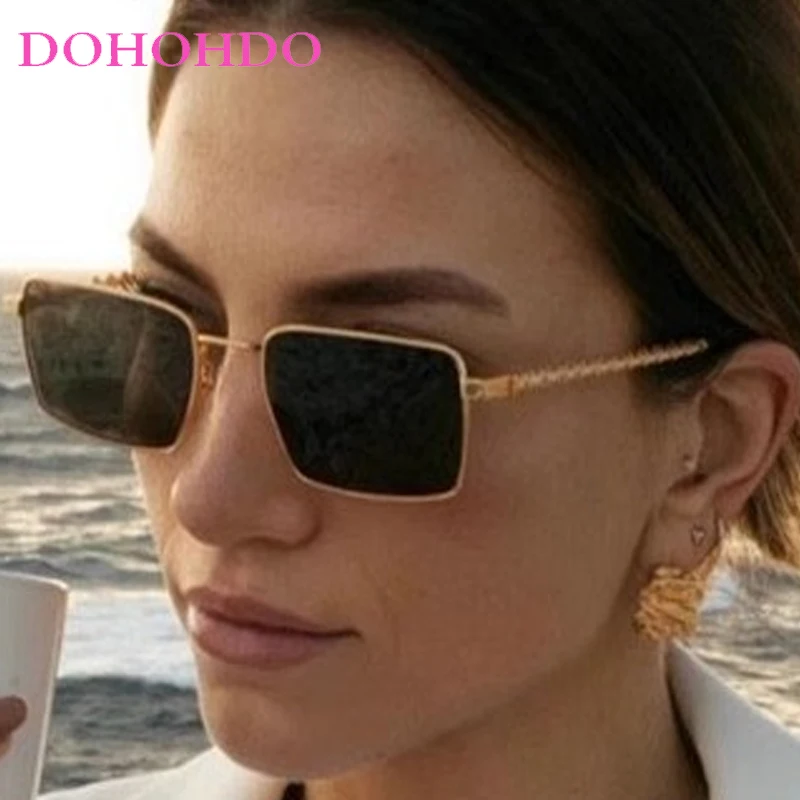 

Vintage Design Metal Square Women Sunglasses Fashion Brand Men Sunglass Outdoor Drive Travel Shade Eyewear Female Lentes UV400