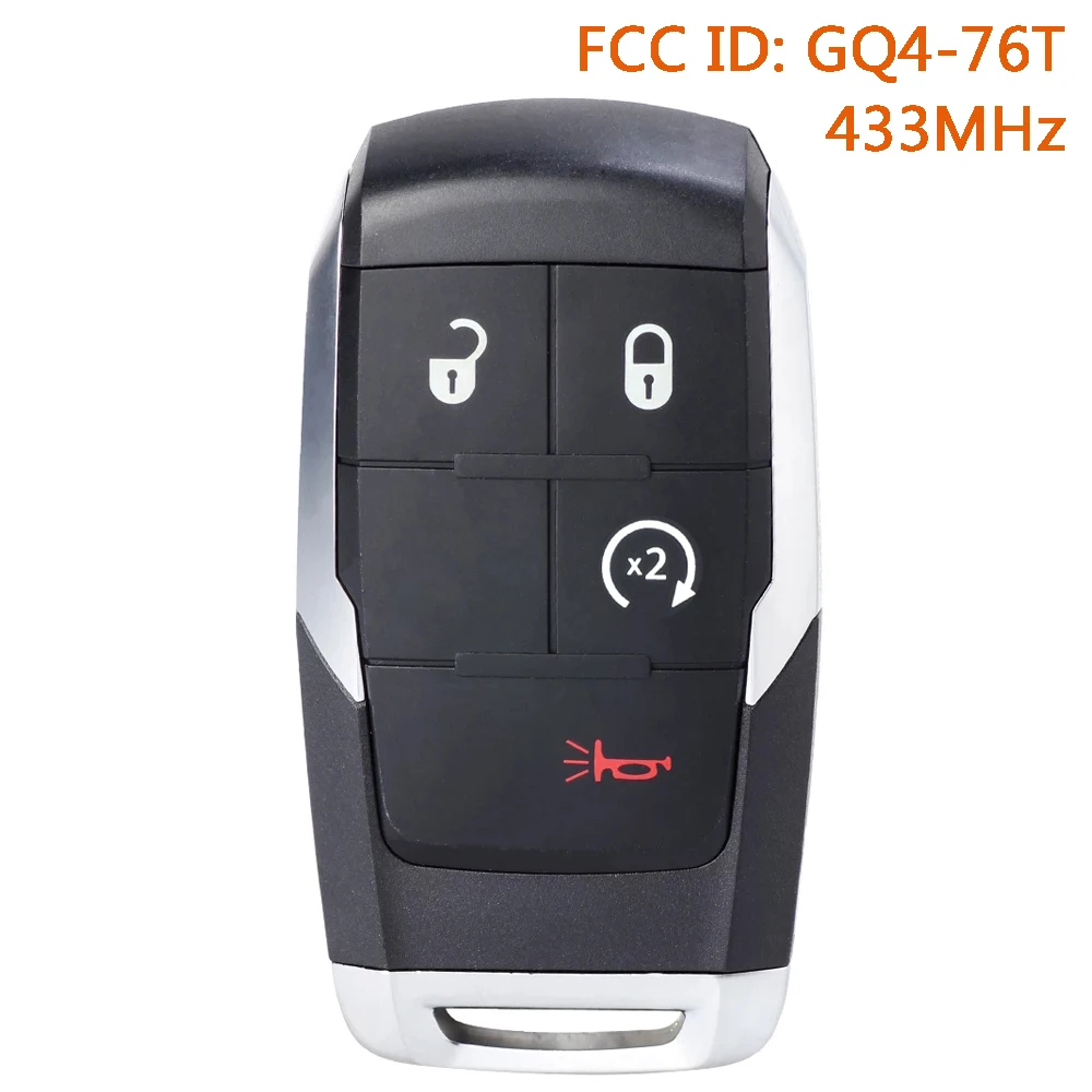 

KEYECU GQ4-76T for Dodge RAM 2500 3500 4500 5500 Pickup 2019 2020 2021 2022 2023 2024 Smart Remote Key Fob 433MHz 68365327