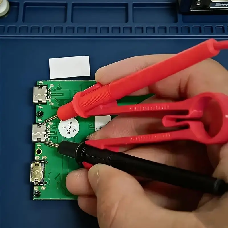 Precision 3D Printed Multimeter Test Probe Holder, Desk Mount Organizer Stand for Fluke &amp Universal Probe Durable Probe Clips