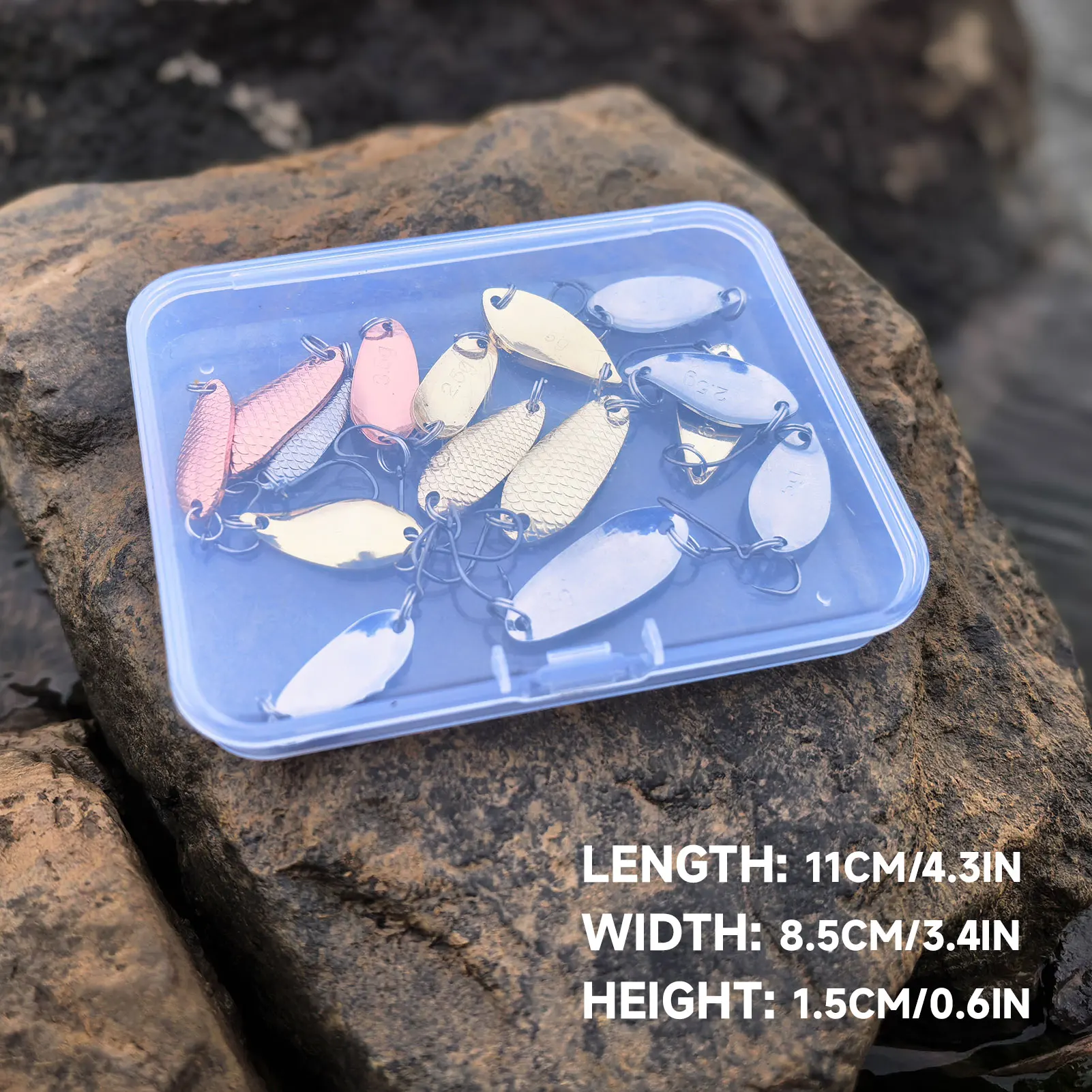 طُعم ملعقة صيد سمك السلمون المرقط المجاني، 2.5 جرام 3.5 جرام 5 جرام طعوم معدنية مختلطة خطاف واحد، ملعقة صب طعوم صلبة لجثم الجهير