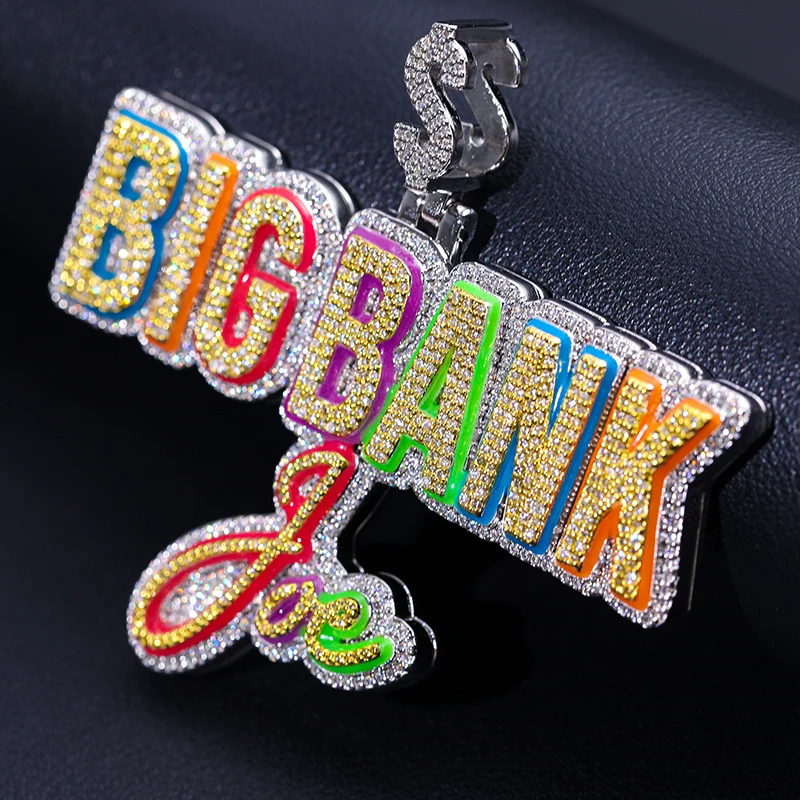 TUHE High Quality Custom letter Pendant Iced Out Custom Name Necklace For Men Hip Hop Jewelry Gifts
