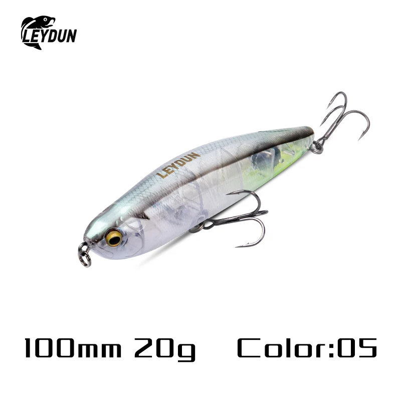 LEYDUN Z-Claw Vissen Lokt Drijvend Potlood 86mm 100mm 120mm Topwater Hard Baits Oppervlak Stickbait Goede actie Bass Wobblers