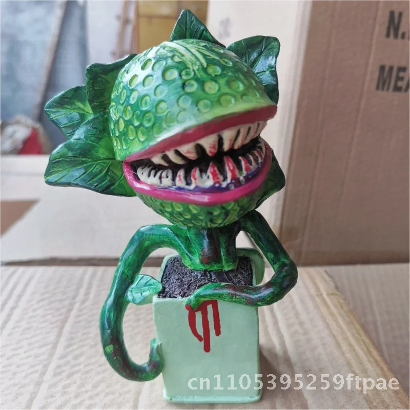 Halloween Horror Man-Eating Flower Resin Sculpture Independent Garden Decoration Handmade Synthetic Resin Craft