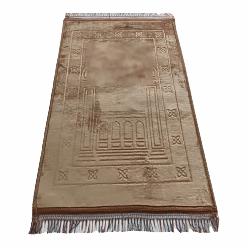 

Мусульманский коврик Hajj Qibla 110*70 см, утолщенный молитвенный коврик, тисненый нескользящий ковер для входной двери, многофункциональный напольный коврик