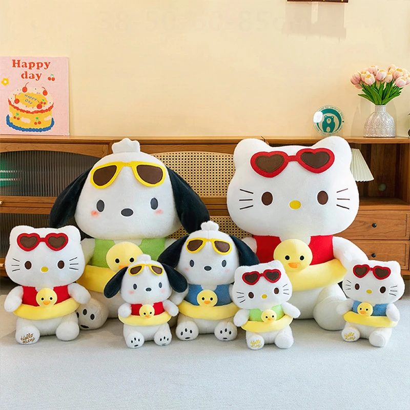 

Sanrio Cute Pacha Dog Plush Toy Hello Kitty Doll for Kids Sleeping Companion Stuffed Puppy Soft Toy for Girls Birthday Xmas Gift