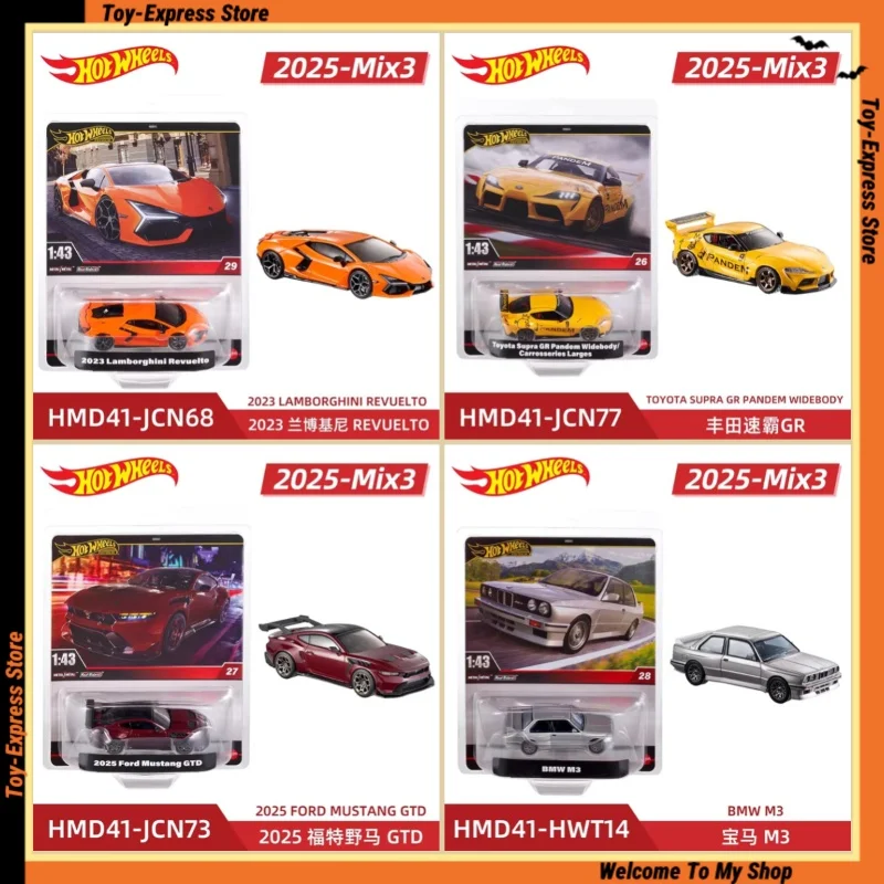 

Hot Wheels Premium 1:43 2025 Hotwheels 2025 Car Model Ford Lamborghini Toyota Bmw M3 Alloy Diecast Vehicle Model Boys Kids Toys