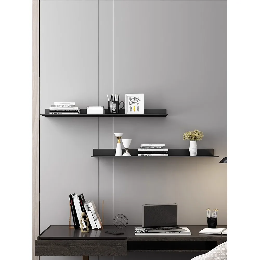 

Luxurious space aluminum alloy shelf simple living room wall bookshelf modern metal shelf decoration