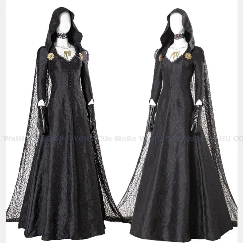 المقيم 4 طبعة جديدة قرية العثة الشر تأثيري الخيال فستان مُصمم حسب الطلب فتاة الكبار مصاص دماء سيدة Dimitrescu هالوين كرنفال سيتا؛ k6؛